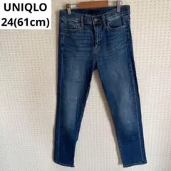 ユニクロ ハイライズシガレットジーンズ ブルー 24