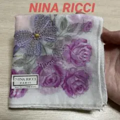 【未使用】NINA RICCI ハンカチ　花柄のサムネイル