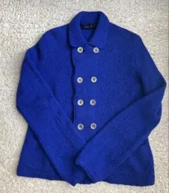 45RPM ニットジャケット　ウール100% 青