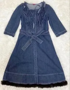 TO BE CHIC トゥービーシック デニム ワンピース フリルのサムネイル