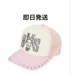 ヒステリックグラマー SEE NO EVIL スタッズ メッシュキャップ ピンク