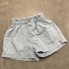 【美品】H&M ベビーショートパンツ ライトデニム 80cm