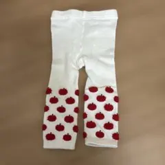 赤いリンゴ模様 ベビーレギンス 80cm