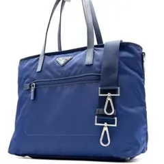 美品・希少色 プラダ 2way トートバッグ 白タグ 三角ロゴ A4 肩掛け可