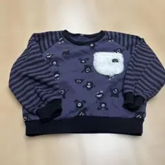 モンスター柄 紫色 トレーナー