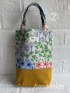 ハンドメイド　縦型ミニトートバッグ②