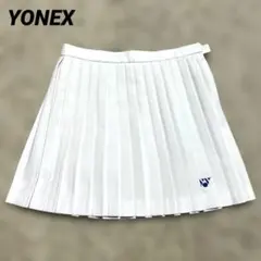 35【昭和レトロ】YONEX ヨネックス プリーツスコート テニス 白 旧ロゴ