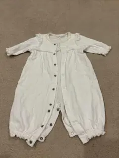 ミキハウス ツーウェイ・ドレスオール 50-60cm ホワイト