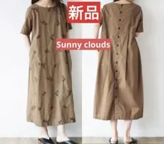 新品✨ サニークラウズ 野いちご摘み刺繍ワンピース M