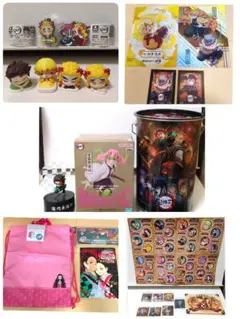 ★鬼滅の刃★BIG缶＆フィギュア＆文具＆ガチャ＆シール他☆24点SET