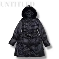 美品✨UNTITLED アンタイトル フォックスファー ベルト付き ダウンコート