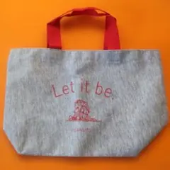 スヌーピースウェット ランチバッグ グレー PEANUTS 即購入可能！