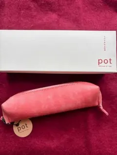 pot スエード風ペンケース ピンク 約20cmのサムネイル