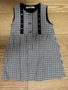 美品★ファミリア★チェック ワンピース 100