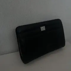 ELGINI ブラックレザー クラッチバッグ セカンドバッグ