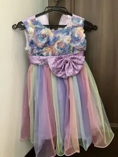 カラフル花柄ドレス（サイズ110）