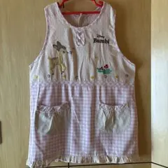ディズニーバンビ刺繍フリル♡保育士エプロン