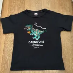 SHIPS KIDS ティラノサウルス スパンコール Tシャツ 130のサムネイル