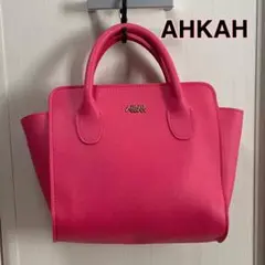 AHKAH ピンク ハンドバッグ