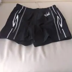 NisHi陸上用パンツ女子 Lサイズ 黒 ストライプ