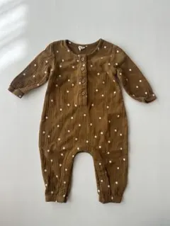 QUINCY MAE ドット柄ロンパース 3-6M