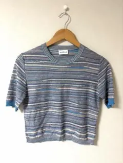 MARELLA マレーラ　レディース　サマーニット　ブルー　ラメ入り　美品　Sのサムネイル