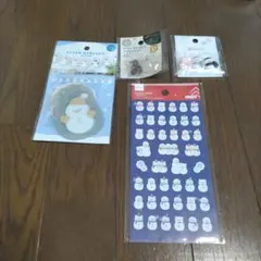 雪だるまクリアガーランド 約1.2m+ミニオブジェ・デコパーツ&シートシール