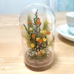 【母の日】プリザーブドフラワーアレンジメント　花畑　プレゼント　ガラスドーム　⑮