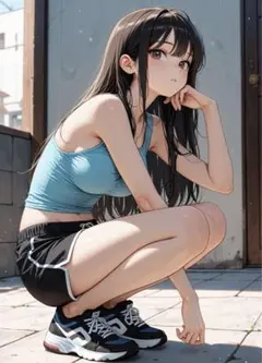 p-73[4K 高画質] A4 ポスター 美少女 美女 かわいい イラスト お尻