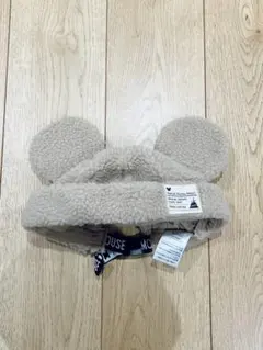 ディズニー ミッキーマウス 耳付きフリース帽子
