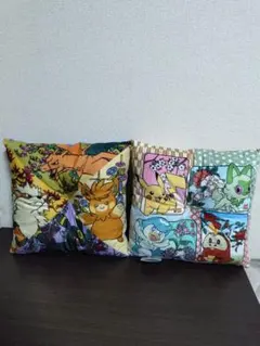 ポケモン 座布団クッション 〜WAGARA-ART-〜 2種セット