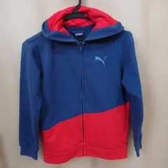 Puma フード付きパーカー ネイビー/レッド140