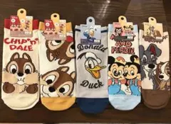 Disney ディズニー ショート丈ソックス 5足セット 22-24cm