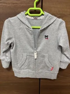 DOUBLE.B グレー フード付きトレーナー 80