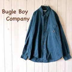 ＊BUGLE BOY ビューグル ボーイ＊ コットンシャツ 90s 古着 M 緑