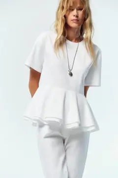 ZARA ペプラムTシャツ