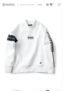 【美品／完売品】ハチヤーズ8YARDS モックネックプルオーバー（ホワイト）