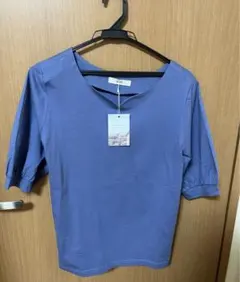 新品　Mサイズ　IEDIT　トルコオーガニックコットンのハートネックトップス