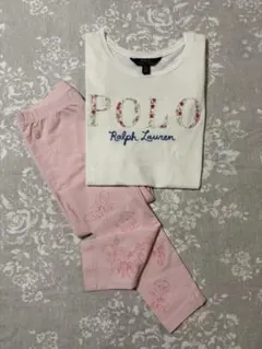 ポロラルフローレン 花柄ロゴ Tシャツ レギンス　M（8-10）140㎝ セットのサムネイル