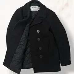 Schott ダブルブレスト 18 PEA JAKET USA ブラック M
