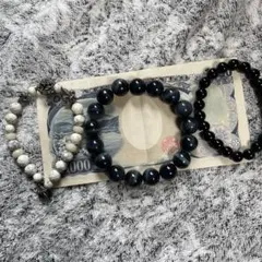 天然石ビーズブレスレット3点セット