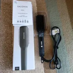 SALONIA ブラシヘアアイロン SL-012BKS ブラック