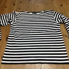 agnes b. アニエスベー ボーダー 長袖Tシャツ ブラック×ホワイトのサムネイル