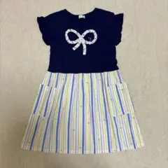 美品　ニットプランナー　140cm 半袖ワンピース　みみちゃん　フリル　リボン