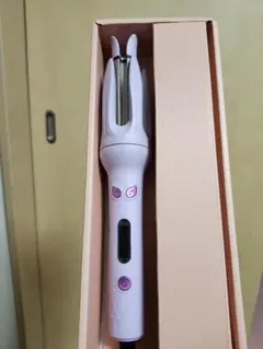 自動巻きカールヘアアイロン ピンク 15秒加熱