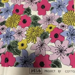 う早この布★北欧風花柄生地はぎれ100×40