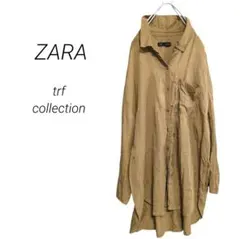 【ザラトラファルク】オーバーサイズシャツ チュニック ワンピース ロング丈 S