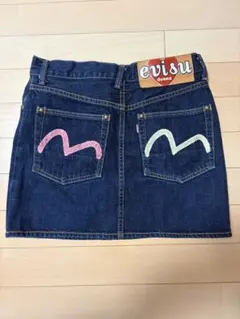 EVISU エヴィス デニム ミニスカート ピンクカモメ - メルカリ