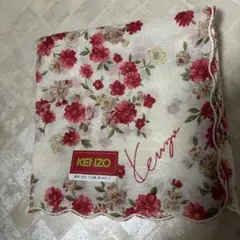 KENZO 花柄 ハンカチ 綿100%