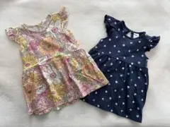 H&M ベビー　花柄　ワンピース　２枚セット　70cm